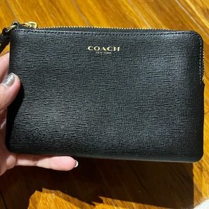 Coach black wristlet